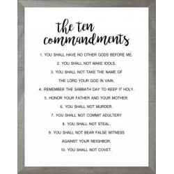 Framed Art-Ten Commandments...