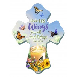 Wall Cross-Under His Wings...