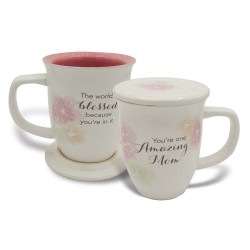Mug w/Coaster-Amazing Mom...