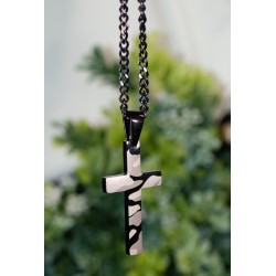 Necklace-Cross-Camo/Black