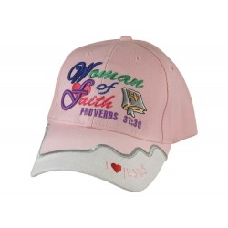 Cap-Woman Of Faith-Pink