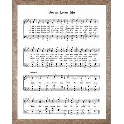 Framed Art-Jesus Loves Me...