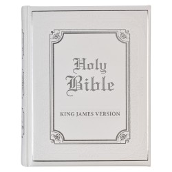 KJV Family Bible-White Faux...