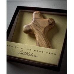 Palm Cross-Olive Wood-Boxed...