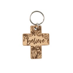 Lasered Keychain-Believe