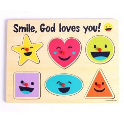 Peg Puzzle-Smile Shapes (6...