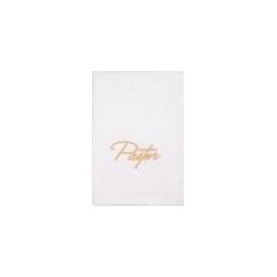 Towel-Pastor-White w/Gold...
