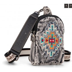 Sling Bag-Aztec Cross-Black