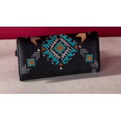 Wallet-Aztec Cross-Black