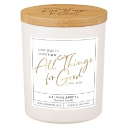 Glass Candle w/Bamboo...