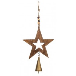 Ornament-Wooden Star w/...