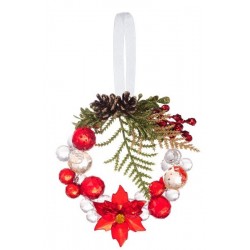 Ornament-Poinsettia Beaded...