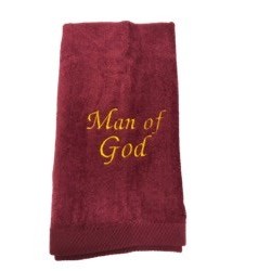 Towel Man of God Burgundy