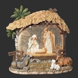 Lighted Swirl-Holy Family...