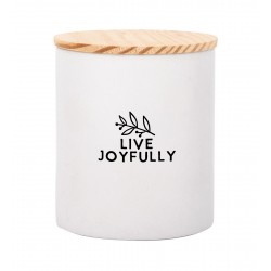 Canister-Live Joyfully W/ Lid