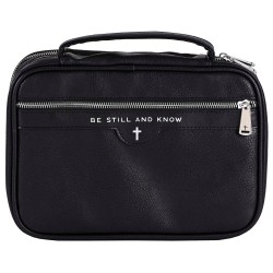 Bible Cover-Be Still-Black-XLG