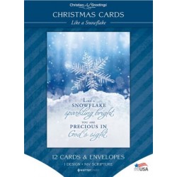 Boxed Card-Like A Snowflake...