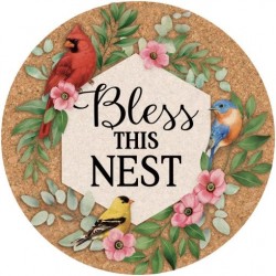 Cork Trivet-Bless This Nest...