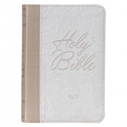 KJV Pocket Bible-White Faux...
