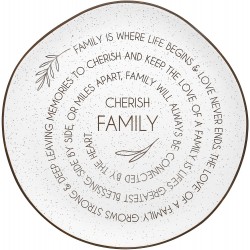 Plate-Cherish Family-10.5"...