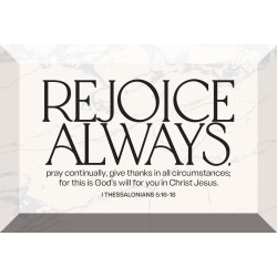 Glass Plaque-Rejoice Always...