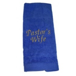 Towel Pastor's Wife Royal Blue