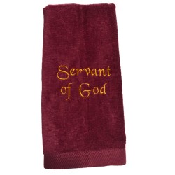 Towel Servant of God Burgundy