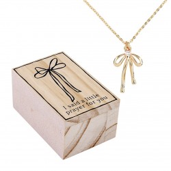 Treasure Box Bow Necklace-I...
