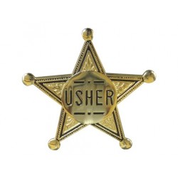 Badge-Usher-Pin Back (2"...