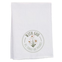 Tea Towel-With God Possible...