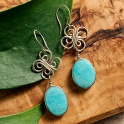 Trebol Amazonite Dangle...