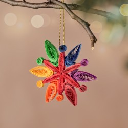 Rainbow Snowflake Quilled...