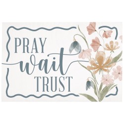 Wooden Postcard-Pray Wait...