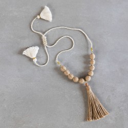 Aaloka Beaded Tassel Necklace