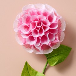 Silk Paper Dahlia Flower -...