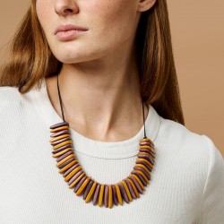 Tagua Slice Bib Necklace