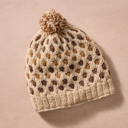 Nabina Waffle Weave Pom Beanie