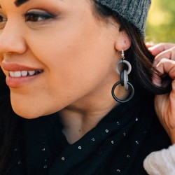 Stormcloud Tagua Earrings