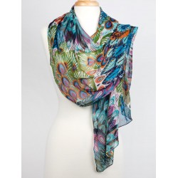 Peacock Pattern Scarf