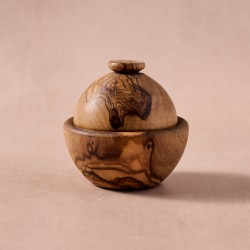 Farah Olive Wood Bowl W/Lid