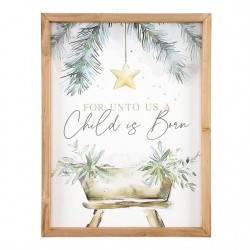 Framed Art-For Unto Us (12"...
